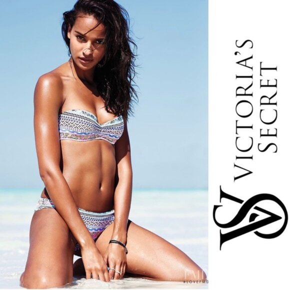 Victoria's Secret | Foil Aztec Southwest Flirt Bandeau Bikini Top | Size 36B - Picture 1 of 11